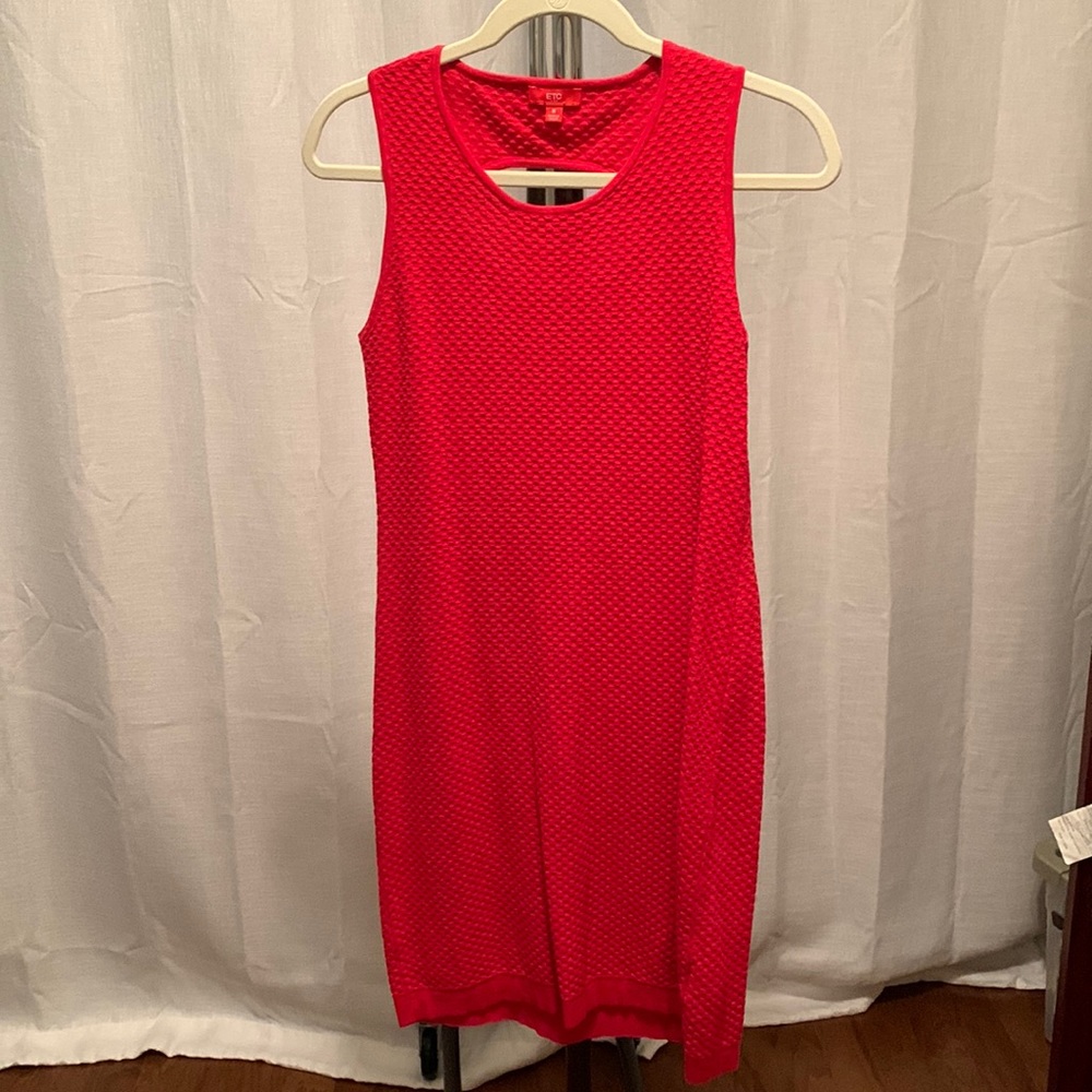 Short red dress with keyhole back